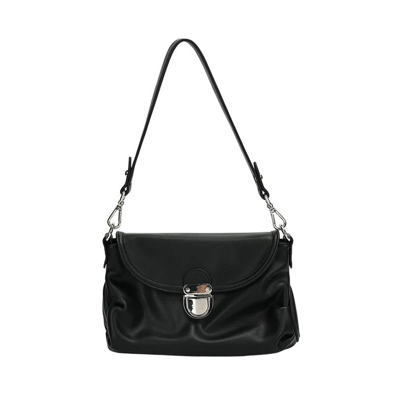 

Retro Totes Bags for Women 2020 Vintage Soft Handbag Female Small Subaxillary Bags Casual Retro Mini Shoulder Bag Black