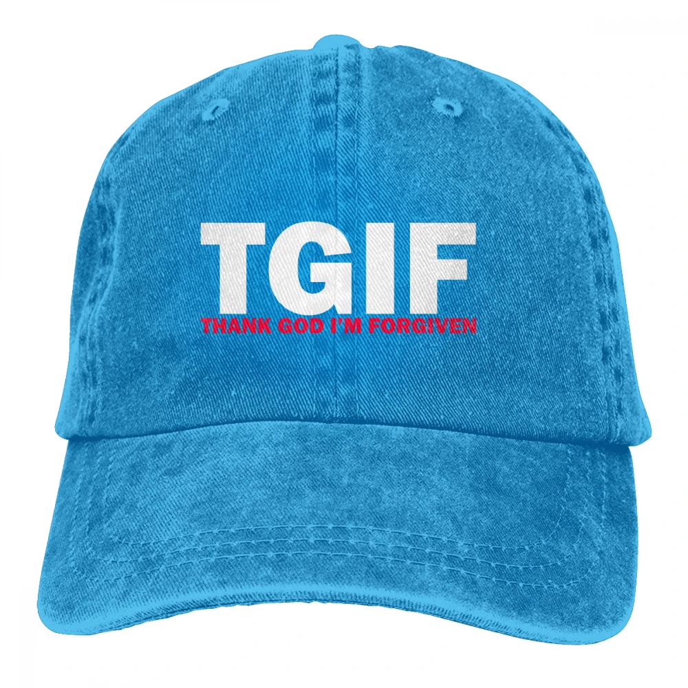 TGIF Thank God I'm forgied Casquette Deep Heather унисекс Мужские Женские джинсовые бейсболка с ремешком кепки Регулируемая шляпа для гольфа папа