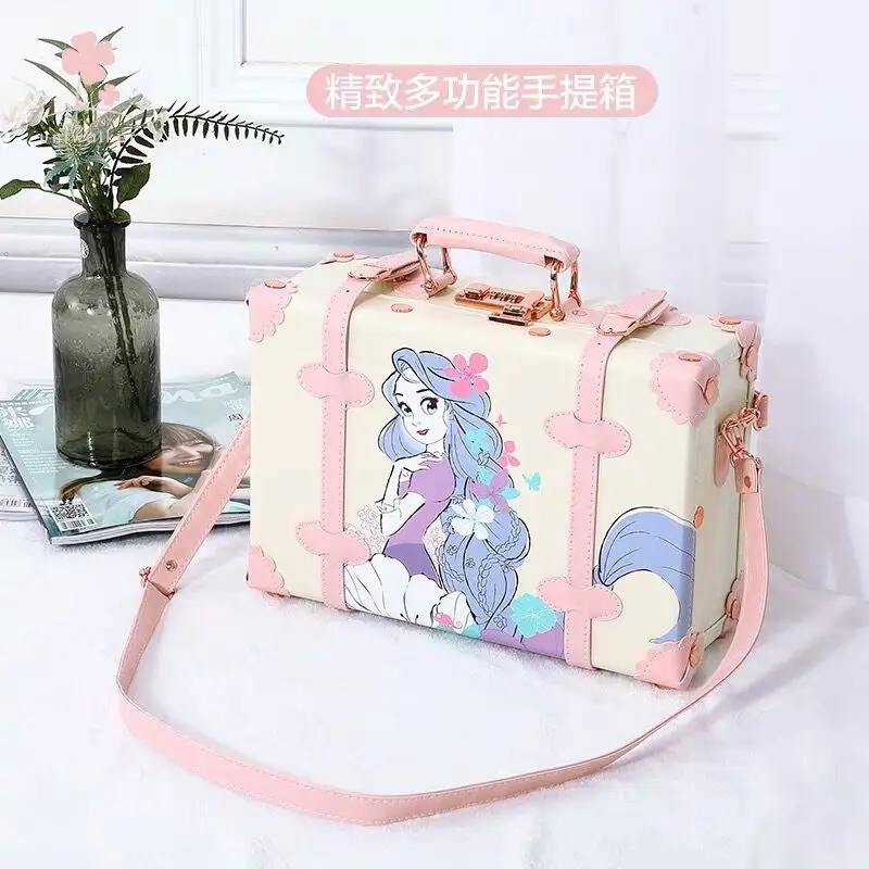 PU Leather Suitcase New Cute Cartoon PU Travel Bag Rolling Luggage sets,20"24"26"inch Women Retro Trolley Suitcase with handbag on Universal Wheels