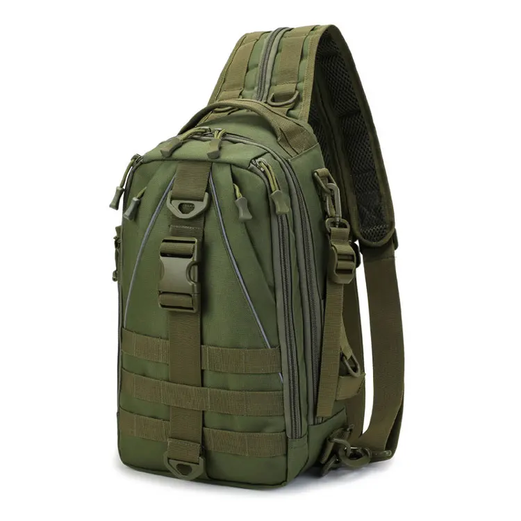 Тактическая нагрудная сумка, приманка для рыбалки, камуфляжная Наплечная Сумка, на открытом воздухе, многофункциональный, для альпинизма, туризма, кемпинга, путешествий, спортивный рюкзак - Цвет: Army Green
