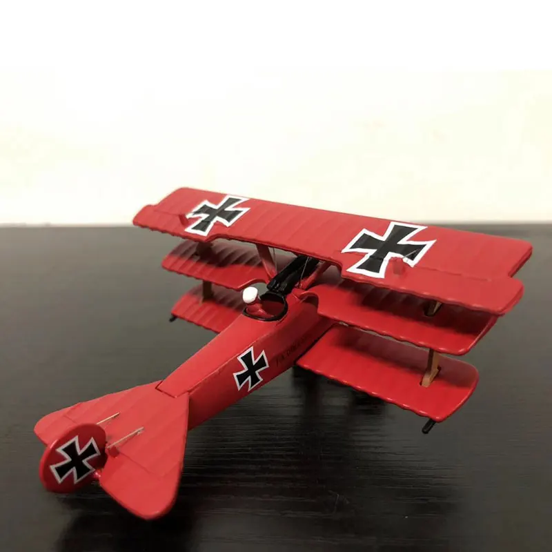 WLTK 1/72 масштаб военная модель игрушки Fokker Dr-I красный Рыцарь истребитель литой металлический самолет модель игрушки для сбора, подарка, украшения