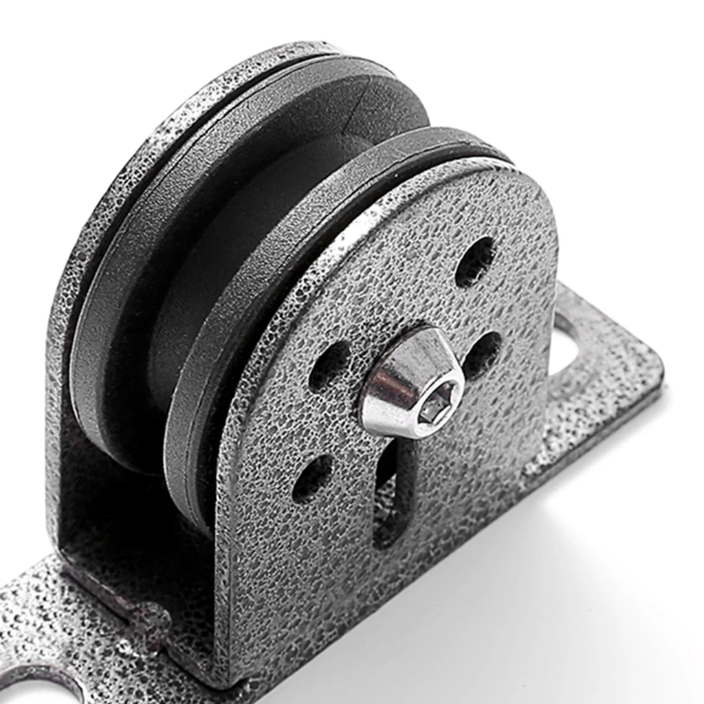 High-Strength Fixed Pulley Block Single Wheel Lifting Rope Guide and Self-tapping Screw Fitness Equipments Accessories