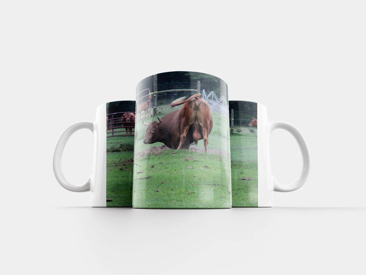 Кружка &quotбык корова ферма&quot 320 мл | Дом и сад