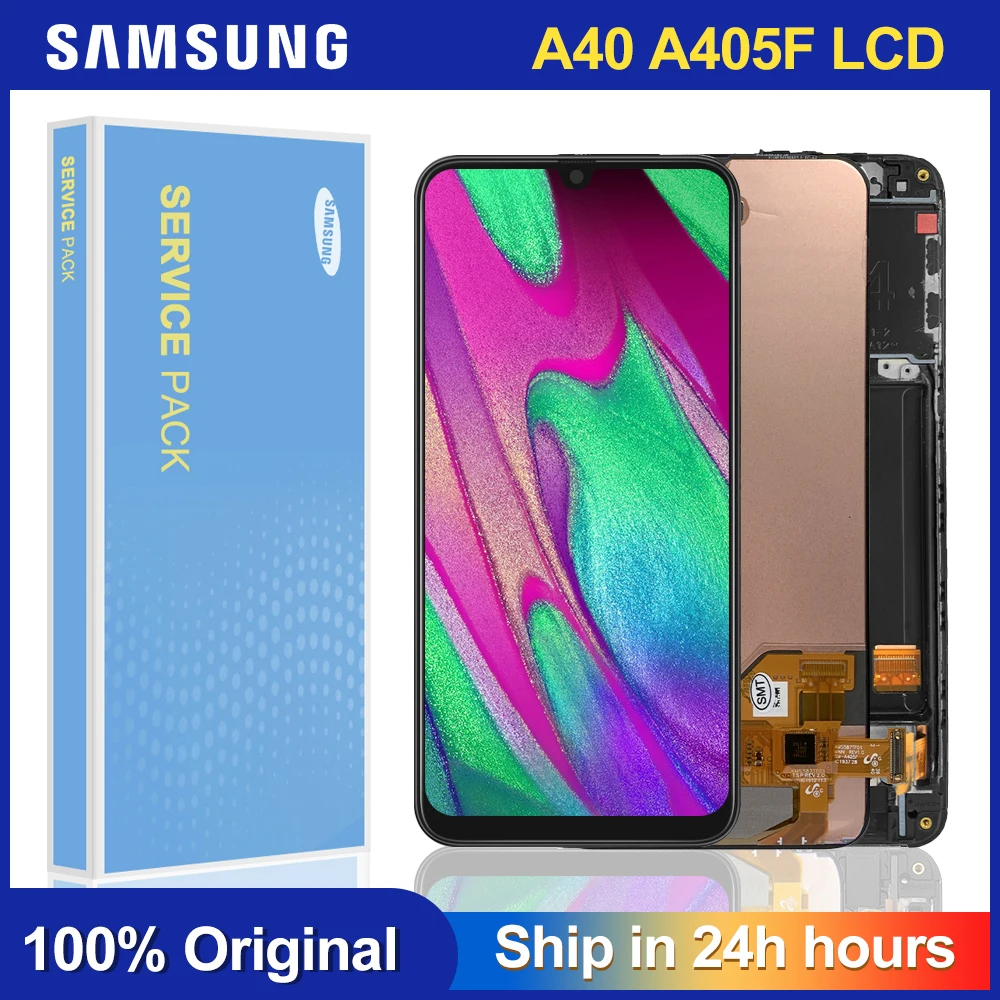100% Оригинальный 5 9 &quotдля Samsung Galaxy A40 LCD 2019 A405 SM-A405F/DS сменный ЖК-экран с дигитайзером