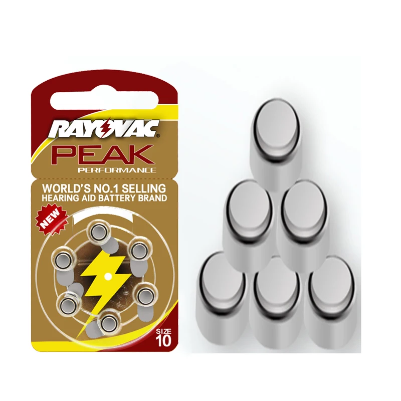 Аккумуляторы для слухового аппарата RAYOVAC 6 шт./1 карта 1 45/PR70/10 в диаметр 5 8 мм