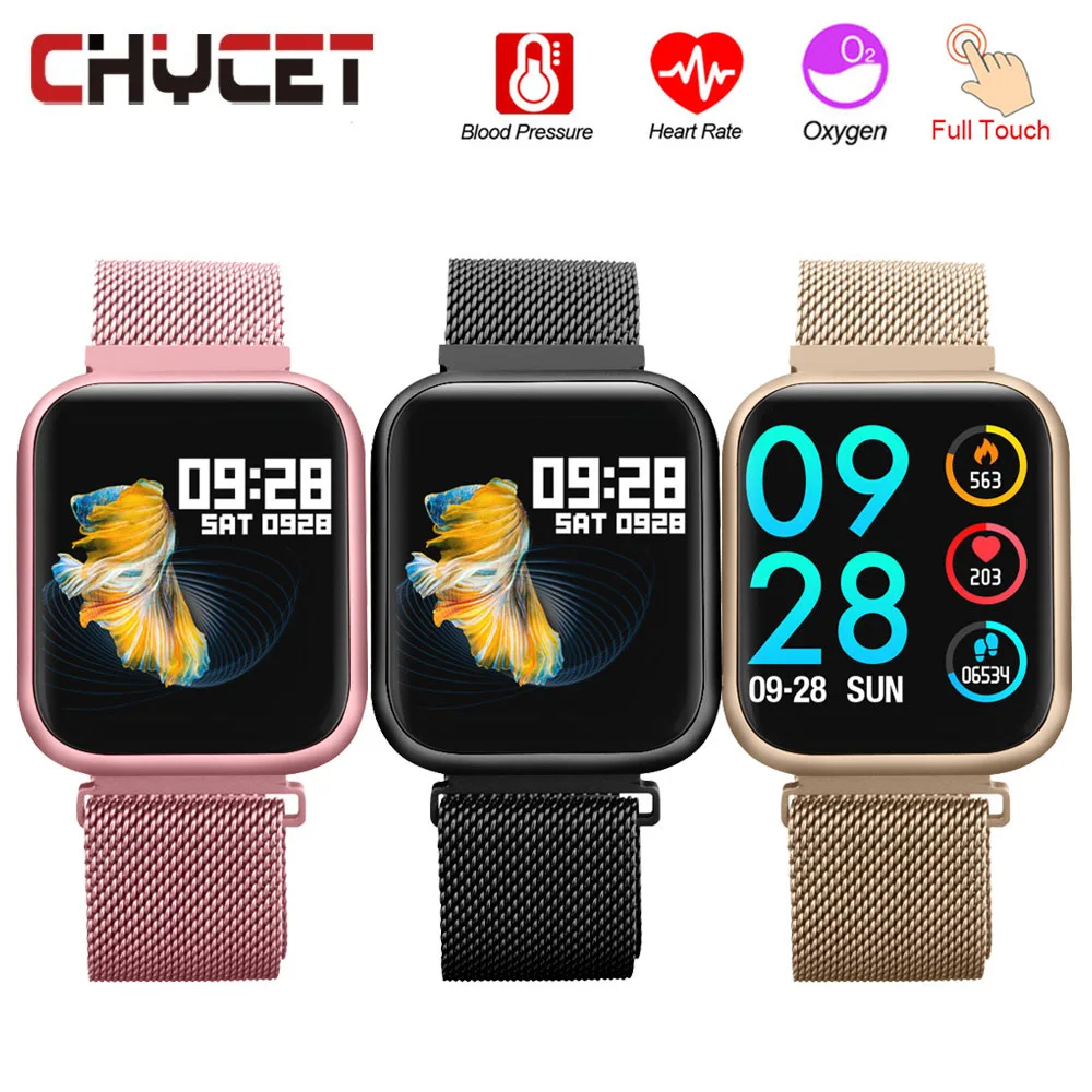 

P80X Smart Watch Men Women Full Touch Screen Smartwatch Blood Pressure Oxygen Heart Rate Monitor Fitness Tracker Sport Watch