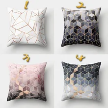 Cases Cushion-Cover Pillow Waist-Throw Home-Decor Geometric-Fashion-Printing Soft 1pcs