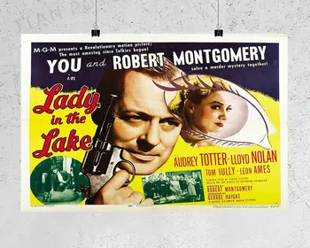 

NJ437 Lady in the Lake Movie (1947) MysteryCrime Wall Sticker Silk Poster Art Home Decoration