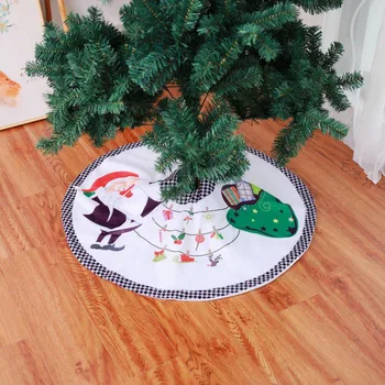 

Christmas Tree Skirt Christmas Decoration Holiday Party Supplies Santa Claus White Tree Skirt AXIR