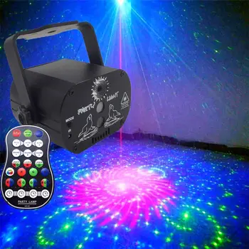 

60 Patterns RGB LED Light Music Laser USB Rechargeable Party Laser Home Stage Show Light Lights Disco KTV Gypsophila Laser I5J2