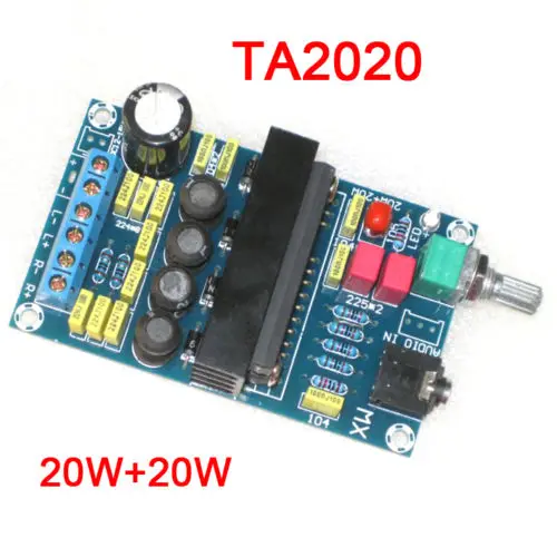 TA2020 Class D 20W+20W Stereo Digital Audio power Amplifier amp Board car DC 12V Volume adjustment | Электроника