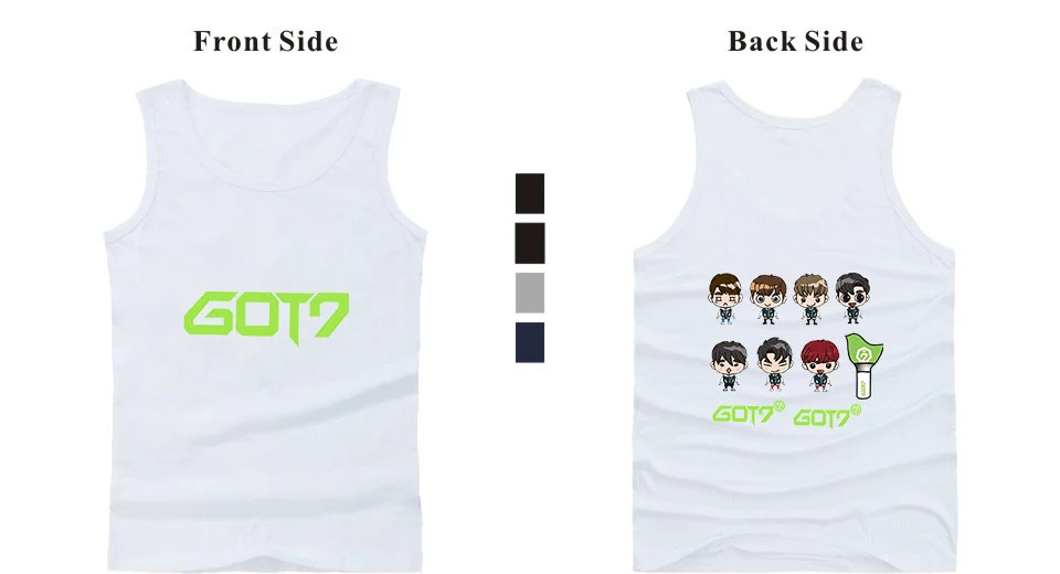 GOT7-2d, harajuku, Спортивная майка без рукавов для тренировок, майка, Мужская одежда для фитнеса или бодибилдинга, мужской спортивный жилет, мужские майки