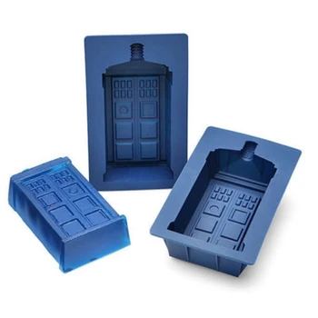 

Doctor Who Tardis Silicone Ice Cube Maker Mold Ice Candy Cake Pudding Chocolate Whiskey Cocktail Party Bar Accessorie Mold Tool