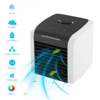 

Car Mini Cold Fan Humidifier Air Purification Refrigeration Air Conditioner Fan Benchtop Desktop Moisture Spray Small Fans