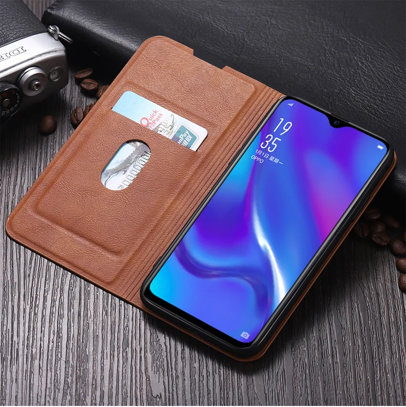 Роскошный кожаный чехол-книжка в стиле ретро для OPPO AX7 AX7 Pro CPH1893 CPH1901 A7 A5S RX17 R17 NEO Чехол-книжка Магнитный чехол