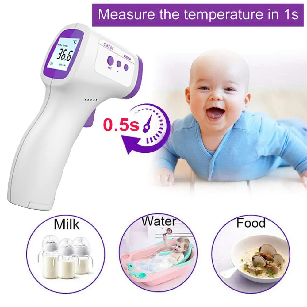 

Fast Delivery Baby/Adult Digital Thermometer Infrared Forehead Body Thermometer Gun Non-contact Temperature Measurement