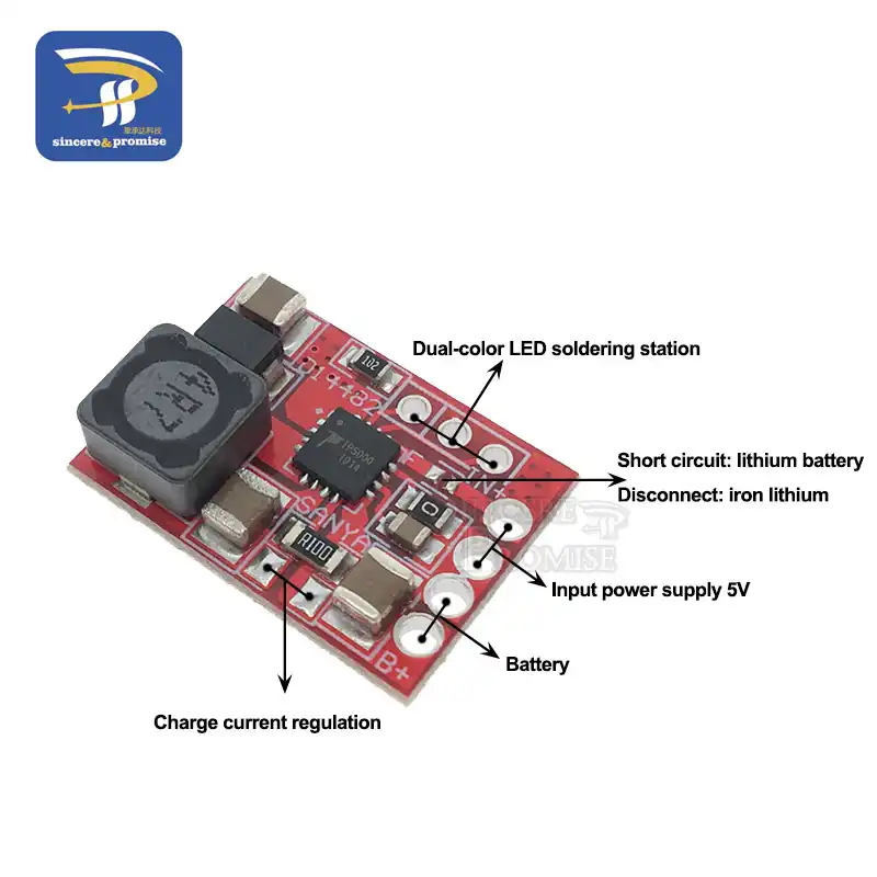 Плата модуля управления зарядным устройством TP5100, TP5000, 1A, 2A, совместима 