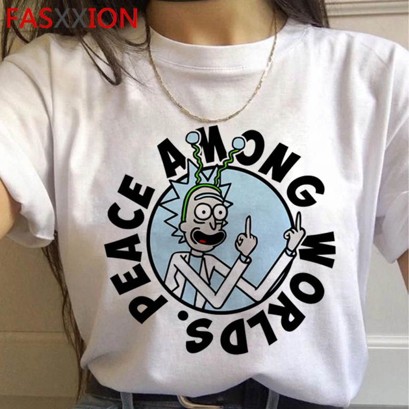Rick and Morty Funny Cartoon Harajuku T Shirts Women Ricky N Morty Ullzang T-shirts Grunge 90s Tshirts Aesthetic Top Tees Female