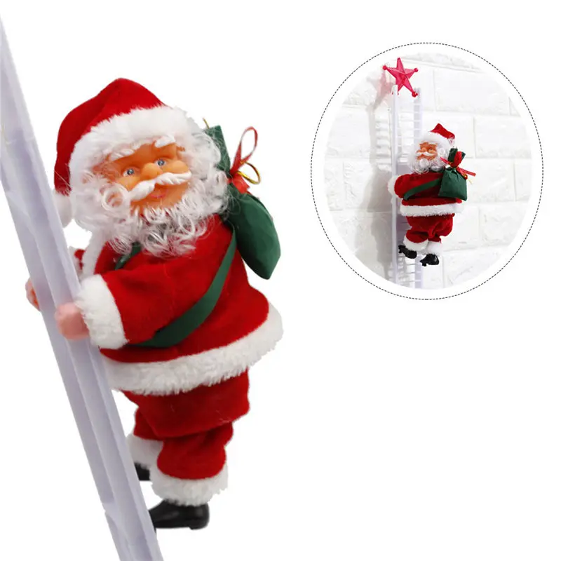 Электрический Санта-Клаус, игрушки, лестница, Рождество, старый человек, кукла, музыка, Творческие дети, рождественские подарки, игрушка U3