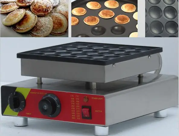 25 holes 50 шт. Электрический 110 В 220 В мини блинная машина Poffertjes гриль голландский вафельница - Цвет: 25 holes