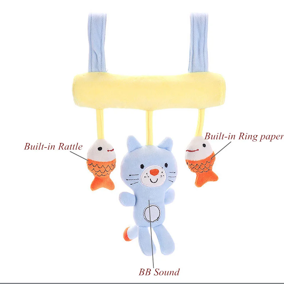 Детские погремушки игрушки плюшевые детские игрушки 0-12 месяцев мягкие животные музыкальная коляска-Погремушка игрушки для ребенка мобильный новорожденный на кровать, на коляску