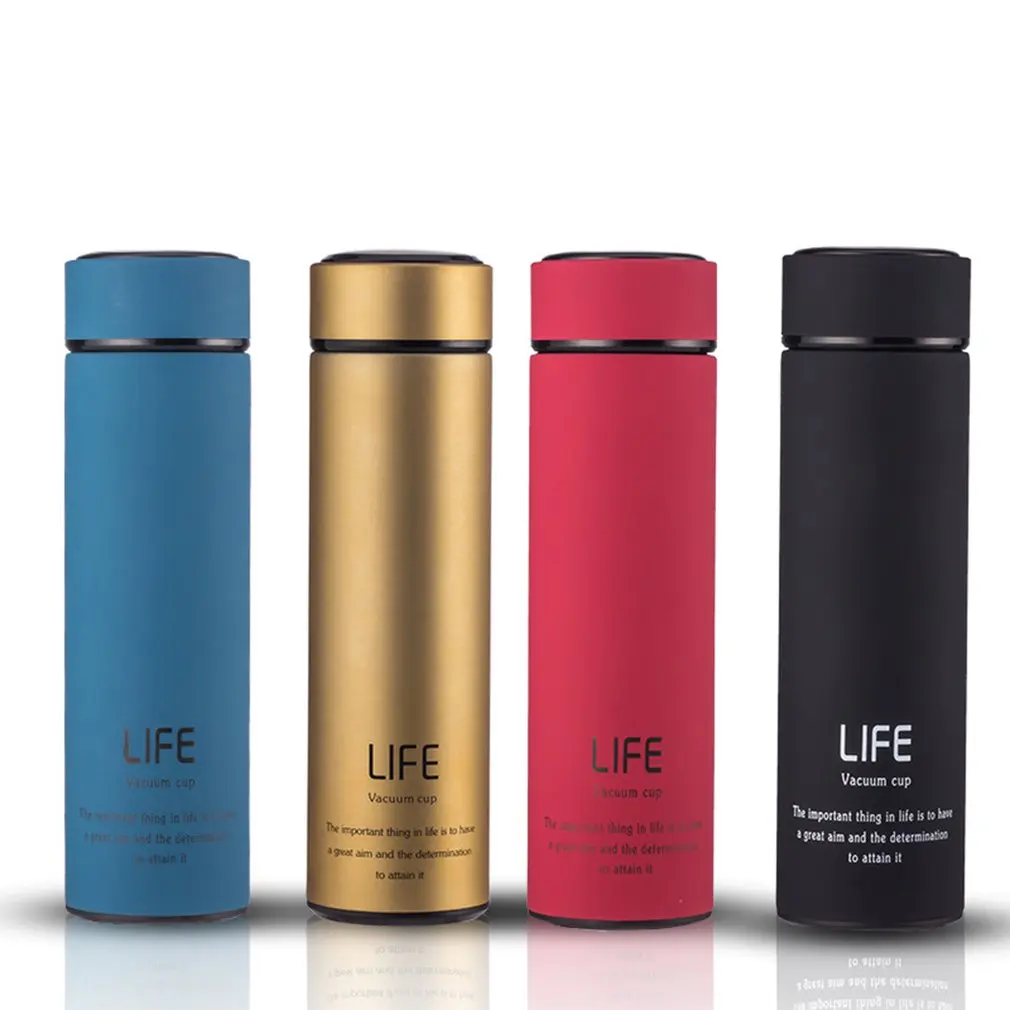 

304 Stainless Steel Vacuum Flask Creative With Filter Straight Cup Portable Outdoor Sports Cup Business Water Cup Sale