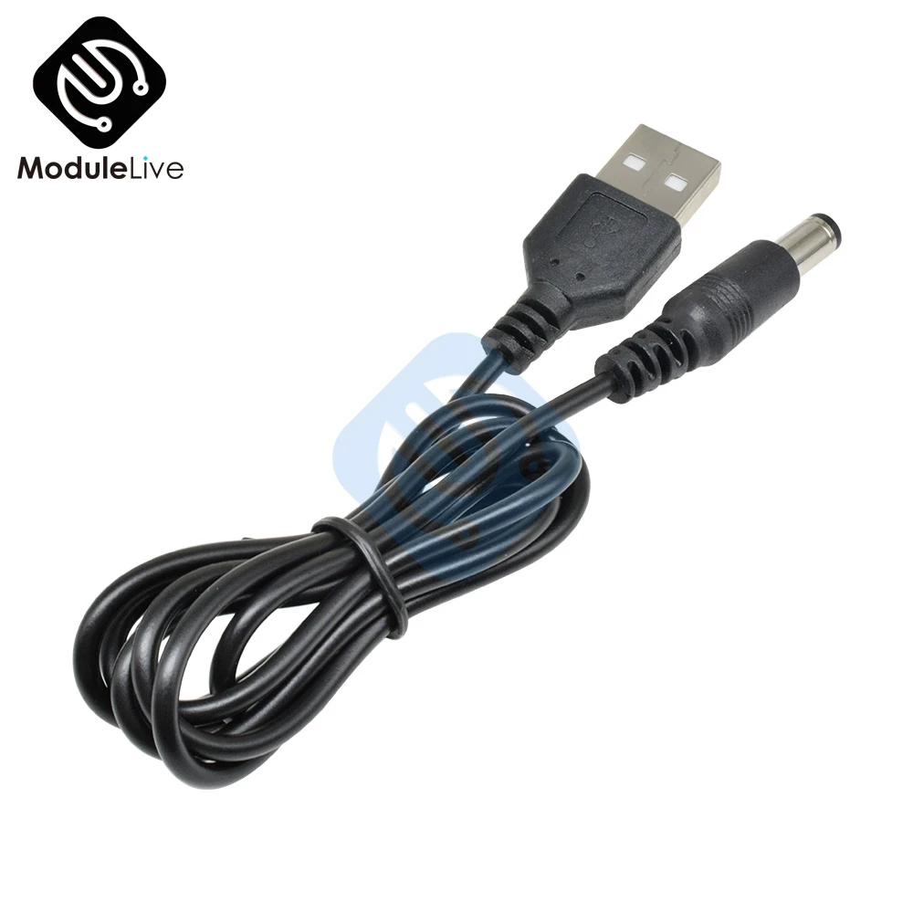 USB 2.0 Male A to DC 5.5mm x 2.1mm Plug DC Power Cord 80cm