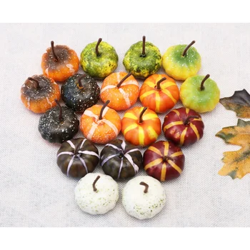

18pcs Adorable Pumpkin Halloween Layout Simulated Autumn Fruit Colorful Pumpkin for Home Shopping Mall Window Home (Mixed Style)
