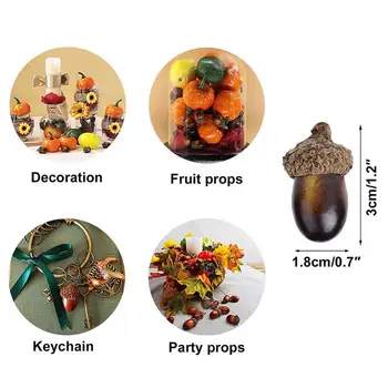 

Christmas Artificial Acorn Autumn Decoration Mixed Color Supplies Ornament