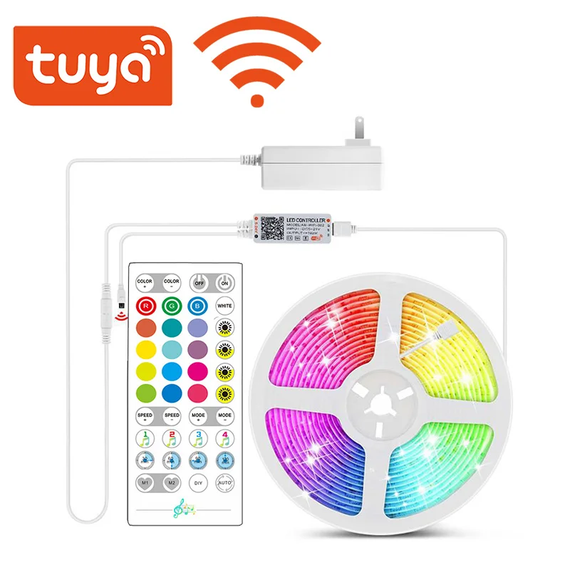 

Tuya Smart WIFI LED Music Strip Light Work with Alexa Google Assistant Voice Control RGB LED Waterproof Dimming Lights Strip