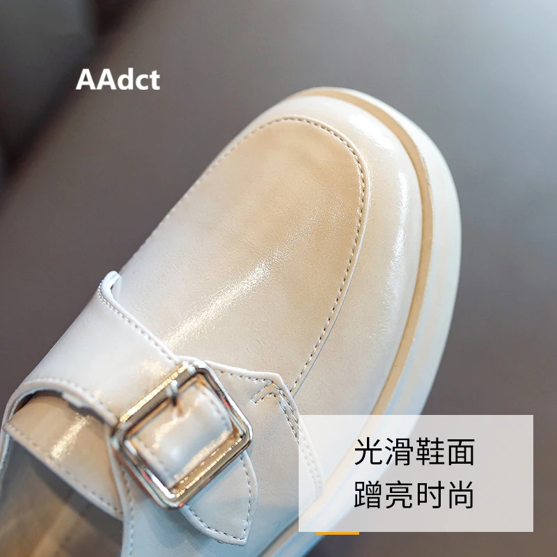 AAdct 2020 spring girls leather shoes new fashion little kids shoes for girls soft sole princess children shoes