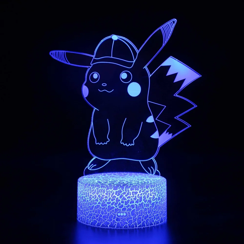 3D USB акриловый ночной Светильник Покемон s Настольный безделушки светодиодный светильник настольные лампы для спальни офисный Декор подарок красочная лампа орнамент - Цвет: A8