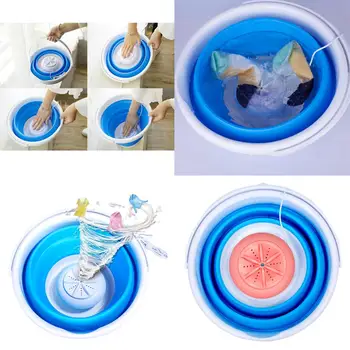 

Mini Laundry Machine Plastic Folding Washing Machine Washers USB Charging