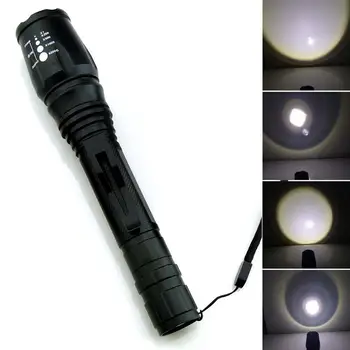 

T6 LED Flashlight 18650 Lamp Camping Light Adjustable Focus Outdoor Light T6 LED Tactical Flashlight Flashlight