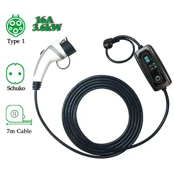 

YKS-ESNES Portable EV Charger type 1 with Schukou Plug 10A/16A