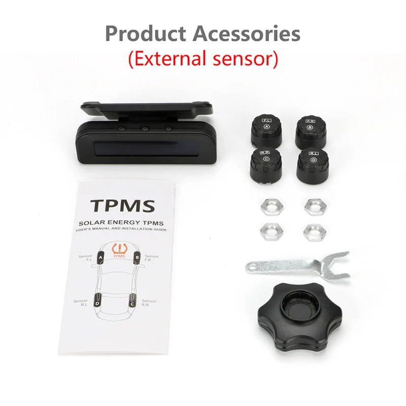 Система контроля давления в шинах JMCQ TPMS цветная система с зарядкой от солнечной