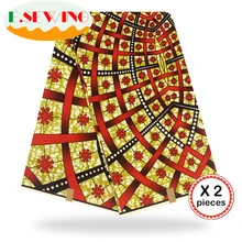 Африканская восковая ткань с принтом Анкара для шитья Анкара африканская ткань 12 ярдов нигерийская хлопковая ткань Гана для платья 90113