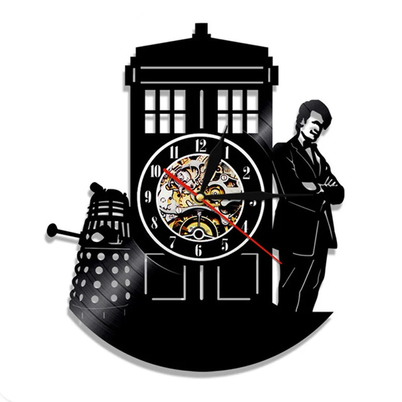 Виниловые настенные часы Doctor Who современные дизайнерские 3d наклейки винтажные из