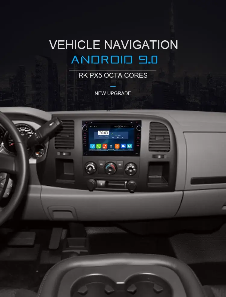 LJDA Android 9,0 автомобильный dvd-плеер для Chevrolet Tahoe траверс BUICK Enclave GMC Yukon Tahoe Acadia Мультимедиа gps 2 Din радио DSP