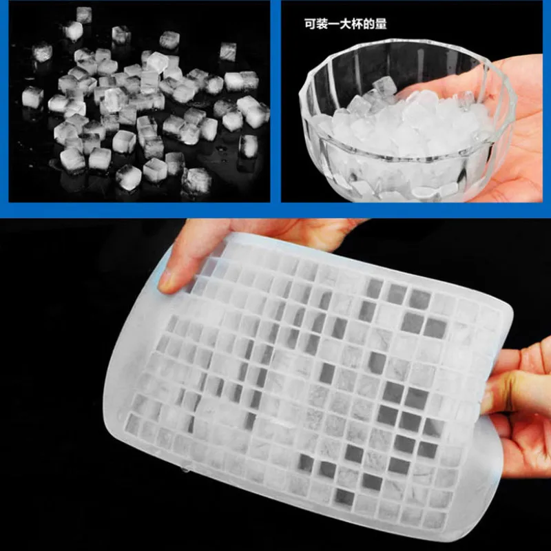 

160 Grids Food Grade Silicone Ice Tray Fruit Ice Cube Maker DIY Creative Small Ice Cube Mold Square Shape Kitchen Accessories