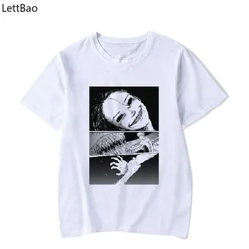 

Anime Summer 2020 Shintaro Kago T-shirt Male Retro Vogue Style Tee Shirt Homme 100% Cotton Horror Manga Junji Ito T Shirt Unisex