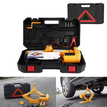 

Car Electr Jack 12V DC 2T 4.72 Inch To 13.77 Inch Lifting Height With Controller Crank Handle Battery Clamps Wires Fuses