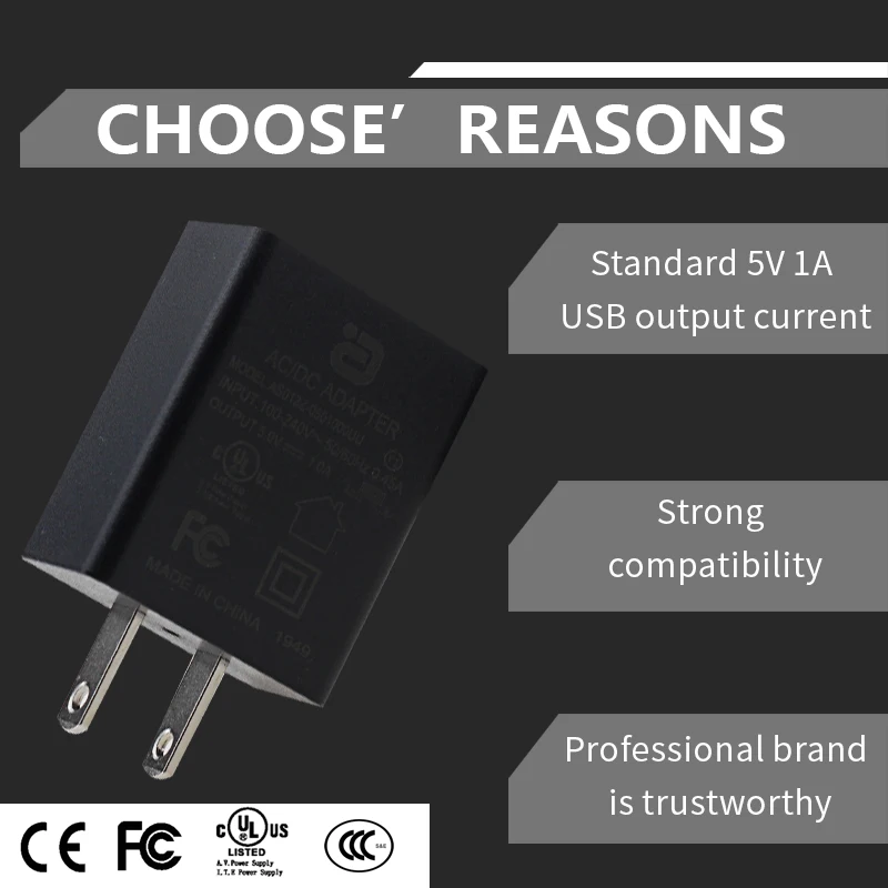 UC100 Eu/Us-адаптер зарядное устройство 5V 1A для цифровых продуктов музыкальная шкатулка huawei samsung Apple iPhone Xiaomi