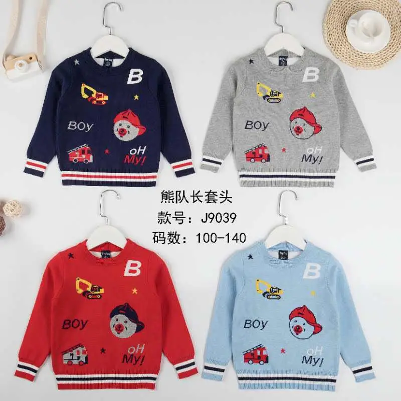 

Hot Selling Cute Kids' Sweater Men's Pullover Knitting Shirt Cartoon Applique CHILDREN'S Sweater Women's