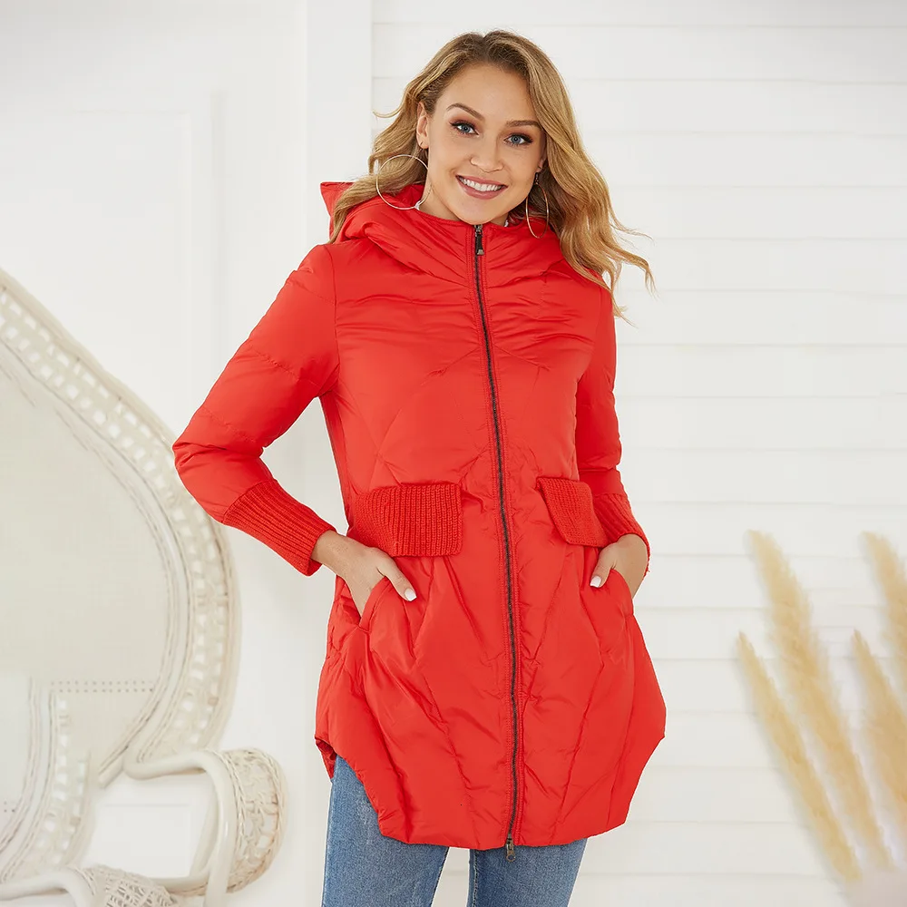 

New Winter Coat Women Casual Long Fund Parkas Mujer Korean Style Baggy Hooded Zipper Pockets Outwear Ladies 2020 Manteau Femme