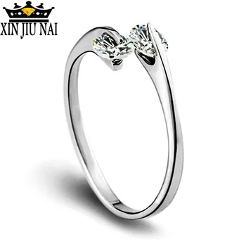 

Opening adjustment Newest Brand Simple Style Fine Jewellery anillos Silver 925 Trendy Silver Color Women's Zirconia Ring