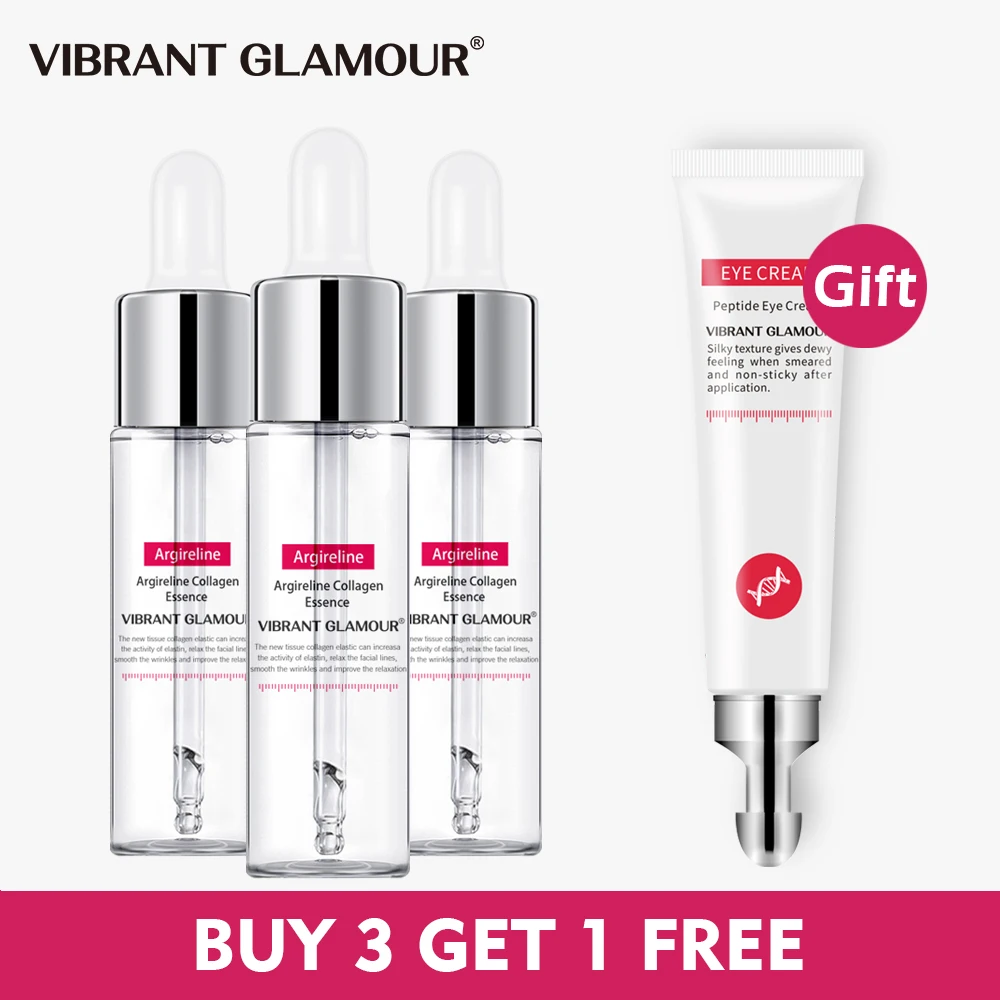 

Buy 3 get 1 free Peptide Collagen face Serum Eye Cream Moisturizers Remove wrinkles dark circles skin care set VIBRANT GLAMOUR