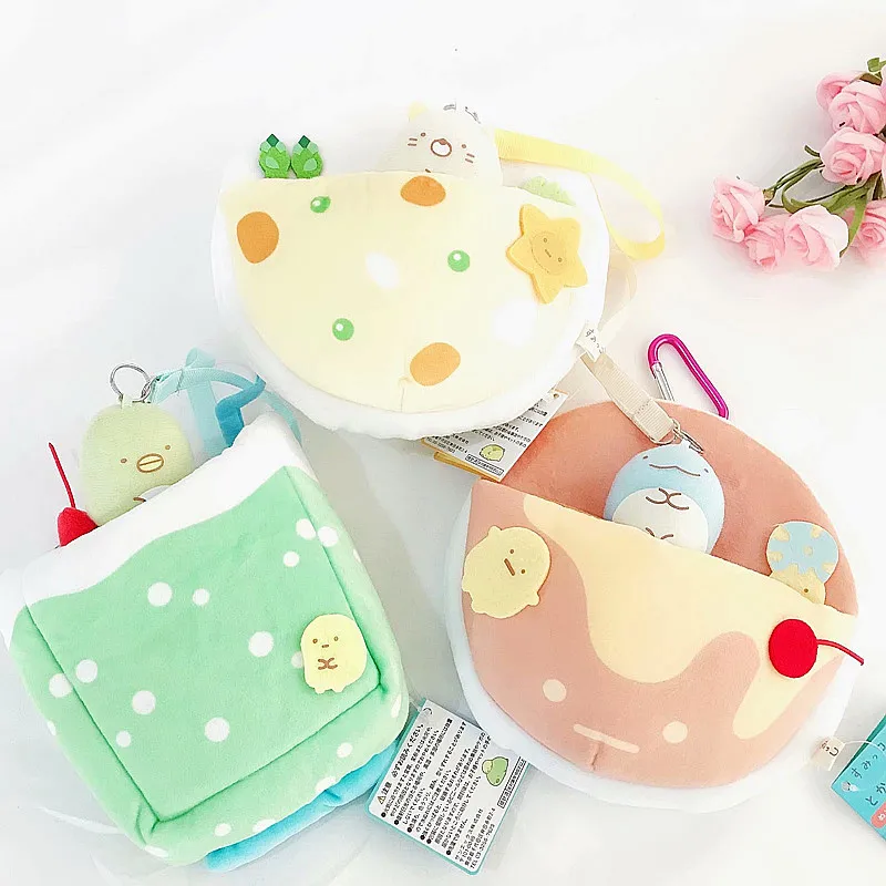 Милый мультяшный кошелек Sumikko Gurashi для монет выдвижная сумка ключей карт