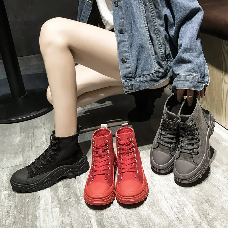 

Shoes Women's Rubber Boots Luxury Designer Round Toe Low Heels booties Bootee Woman 2019 Lace Up Rain Fashion Winter Mid Calf