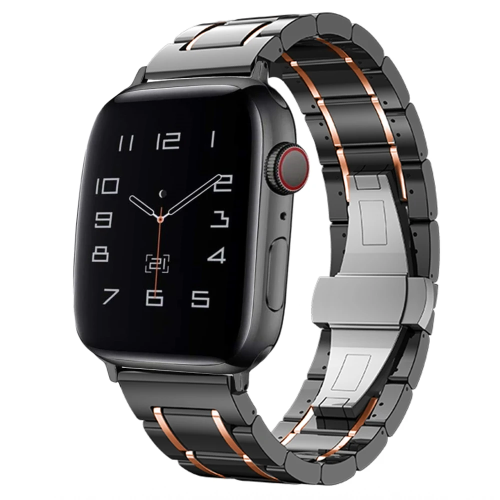 Браслет для apple watch series 4 5 band 44 мм 40 роскошный керамический ремешок наручных часов